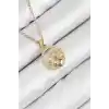 316L Çelik Zirkon Taşlı Yıldız Ve Kalp Model Gold Renk Kadın Kolye
