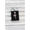 316L Cerrahi Çelik Pembe Zirkon Taşlı Model Göbek Piercing