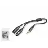 3.5Mm Mikrofon Ve Aux Ses Ayırıcı Adaptör Siyah HDX1083