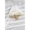 6 Çift Kadın Küpe Seti Gold Renk