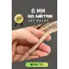 6 MM 50 Metre Jüt Halat Dekoratif Hasır İp Urgan Süs