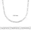 6.30 mm Gümüş Figaro Zincir - 180 mikron