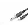 6.35Mm To 3.5Mm Gitar Kablosu 5 M - Siyah HDX1078