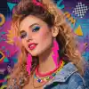 80 ler 90 lar Retro Neon Pembe Şimşek Küpe 10 cm