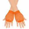 80’ler 90’lar Retro Neon Turuncu File Parmaksız Kısa Eldiven 11 cm