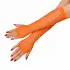 80’ler 90’lar Retro Turuncu File Parmaksız Eldiven 26 cm