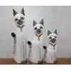 Ahşap 3Lü Kedi Seti 50 Cm Okas:1