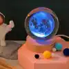 Ahşap Altlıklı Renk Değiştiren Dolunay Cam Küre