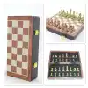 Ahşap Kutulu Metal Taşlı Hazneli Satranç Takımı Alk4227