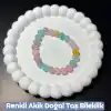 Renkli Akik Doğal Taş Bileklik