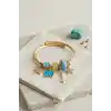 Anahtar ve Fil Model Mavi Charmlı Bileklik