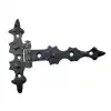 Antika Tarz Dekoratif Pirinç Yıldız Kuyruklu Menteşe - 85x110 mm, Oksit