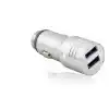 Araç Şarj Adaptörü 2X Usb 3.4A Metal - Gümüş ND1075
