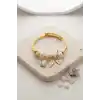 Ay Yıldız ve Kalp Model Beyaz Charmlı Kadın Bileklik