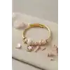 Ay Yıldız ve Kalp Model Pembe Charmlı Kadın Bileklik