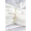 Beyaz Sedefli Yonca Model Gold Renk Kadın Bileklik