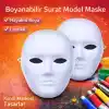 Boyanabilir Surat Model Maske – Lastikli Kendin Tasarla