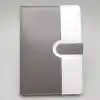 Çizgili Termo Deri Defter Gri