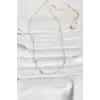 CM 14K Gold Renk Bar Zincir Model 60 cm Kadın Kolye