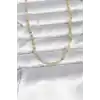 CM 14K Gold Renk Çizgi Lazer Model 60 cm Kadın Kolye