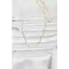 CM 14K Gold Renk Lazer Puntalı Model 60 cm Kadın Kolye