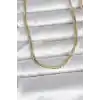 CM 14K Gold Renk Yassı Model 60 cm Kadın Kolye