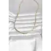 CM 14K Gold Renk Yassı Zincir Model 45 cm Kadın Kolye