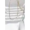 CM 14K Gold Renk Yassı Zincir Model 60 cm Kadın Kolye