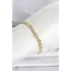 CM 14K Gold Renk Yassı Zincir Model Kadın Bileklik