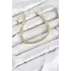 CM Singapur Zincir Model Gold Renk Pirinç Kadın Bileklik