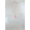 Gold Kaplama Pembe Sedefli Kelebek Kolye
