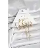 Gold Renk 6 Çift Pirinç Kadın Küpe Seti