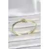 Gold Renk Düğüm Model Pirinç Kadın Bileklik