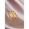 Gold Renk Metal Ayarlamalı Kadın Yüzük