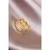 Gold Renk Metal Ayarlamalı Kadın Yüzük