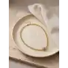 Gold Renk Nazarlı Model Pirinç Kadın Kolye
