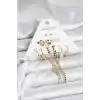 Gold Renk Pirinç 6lı Kadın Küpe Seti