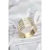 Gold Renk Pirinç Kaburga Model Kadın Bileklik