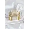 Gold Renk Pirinç Kaburga Model Kadın Bileklik