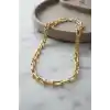 Gold Renk Pirinç Tifani Model Kadın Kolye