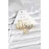 Gold Renk Yıldızlı Set 6 Çift Kadın Küpe Seti