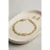 Gold Renk Zirkon Taşlı Messika Model Bileklik