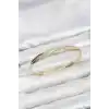 Gold Renk Zirkon Taşlı Sarmal Model Kadın Kelepçe Bileklik