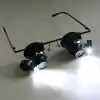 Gözlük Model Çıft Led Aydınlatma Saat Onarımı Için Harika Büyüteç