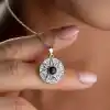 Gümüş 100 Dilde Seni Seviyorum Güneş Kolye