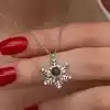 Gümüş 100 Dilde Seni Seviyorum Kar Tanesi Kadın Kolye