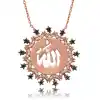 Gümüş Allah Yazılı Bayan Kolye