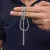 Gümüş Arpa Kesim Erkek Tesbih