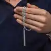 Gümüş Arpa Kesim Erkek Tesbih