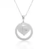 Gümüş Aşk Çemberi İsimli Bayan Kolye